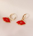Boucles d'oreilles rondes pour femmes avec pendentif G977 9