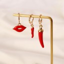 Boucles d'oreilles rondes pour femmes avec pendentif G977 4