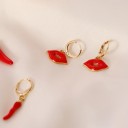 Boucles d'oreilles rondes pour femmes avec pendentif G977 5