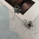 Boucles d'oreilles rondes pour femmes avec pendentif papillons G572 3
