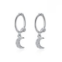 Boucles d'oreilles rondes pour femmes avec pendentif R30 6