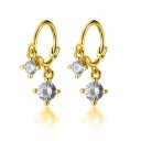 Boucles d'oreilles rondes pour femmes avec pendentif R30 11