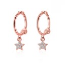 Boucles d'oreilles rondes pour femmes avec pendentif R30 8