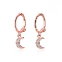 Boucles d'oreilles rondes pour femmes avec pendentif R30 6
