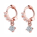 Boucles d'oreilles rondes pour femmes avec pendentif R30 7