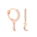 Boucles d'oreilles rondes pour femmes avec pendentif 4