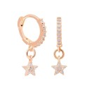 Boucles d'oreilles rondes pour femmes avec pendentif 2