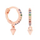 Boucles d'oreilles rondes pour femmes avec pendentif 3