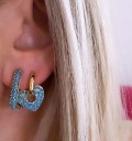 Boucles d'oreilles rondes pour femmes avec pendentif 2