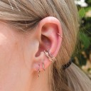 Boucles d'oreilles rondes pour femmes avec pendentif 1