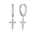 Boucles d'oreilles rondes pour femmes avec pendentifs 15