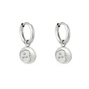 Boucles d'oreilles rondes pour femmes avec pendentifs 24
