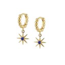 Boucles d'oreilles rondes pour femmes avec pendentifs 12
