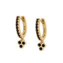Boucles d'oreilles rondes pour femmes avec pendentifs 14