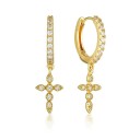 Boucles d'oreilles rondes pour femmes avec pendentifs 15