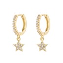 Boucles d'oreilles rondes pour femmes avec pendentifs 16