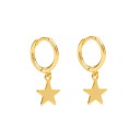 Boucles d'oreilles rondes pour femmes avec pendentifs 17