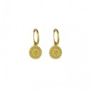 Boucles d'oreilles rondes pour femmes avec pendentifs 25