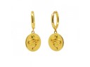 Boucles d'oreilles rondes pour femmes avec pendentifs 28