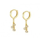 Boucles d'oreilles rondes pour femmes avec pendentifs 30