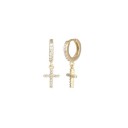 Boucles d'oreilles rondes pour femmes avec pendentifs 3