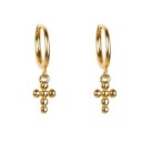 Boucles d'oreilles rondes pour femmes avec pendentifs 5