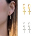 Boucles d'oreilles rondes pour femmes avec pendentifs 4