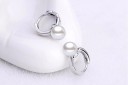 Boucles d'oreilles rondes pour femmes avec perle 6