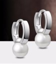 Boucles d'oreilles rondes pour femmes avec perle 8