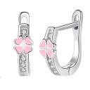 Boucles d'oreilles rondes pour femmes avec pierres 5
