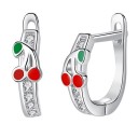 Boucles d'oreilles rondes pour femmes avec pierres 7