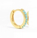 Boucles d'oreilles rondes pour femmes avec pierres 2