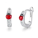 Boucles d'oreilles rondes pour femmes avec pierres 11