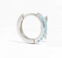 Boucles d'oreilles rondes pour femmes avec pierres 9
