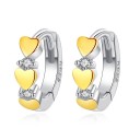 Boucles d'oreilles rondes pour femmes avec pierres 10