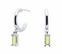 Boucles d'oreilles rondes pour femmes avec pierres 10