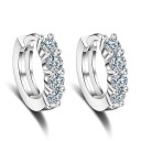 Boucles d'oreilles rondes pour femmes avec pierres 13