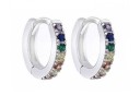 Boucles d'oreilles rondes pour femmes avec pierres 13