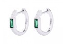 Boucles d'oreilles rondes pour femmes avec pierres 14