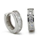Boucles d'oreilles rondes pour femmes avec pierres 15