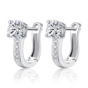 Boucles d'oreilles rondes pour femmes avec pierres 17