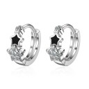 Boucles d'oreilles rondes pour femmes avec pierres 21