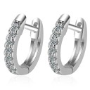 Boucles d'oreilles rondes pour femmes avec pierres 3
