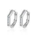 Boucles d'oreilles rondes pour femmes avec pierres 5