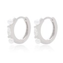 Boucles d'oreilles rondes pour femmes avec pierres 6