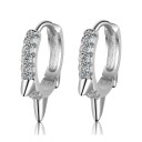 Boucles d'oreilles rondes pour femmes avec pierres 7