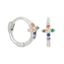 Boucles d'oreilles rondes pour femmes avec pierres 8