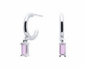 Boucles d'oreilles rondes pour femmes avec pierres 9