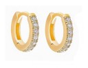 Boucles d'oreilles rondes pour femmes avec pierres 11