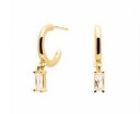 Boucles d'oreilles rondes pour femmes avec pierres 11